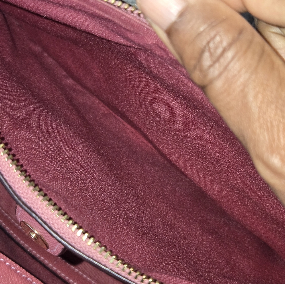 Coach Pink Leather Tote Bag - Picture 5 of 10